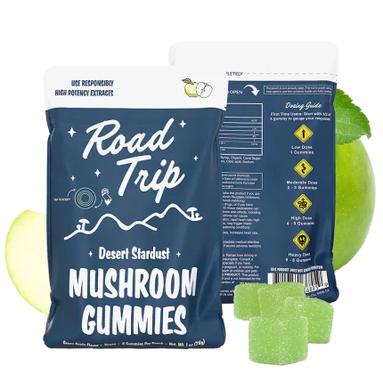 Road trip Desert Stardust Mushroom Gummies - Green Apple