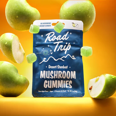 Road trip Desert Stardust Mushroom Gummies - Green Apple